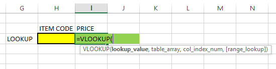 vlookup function parameter