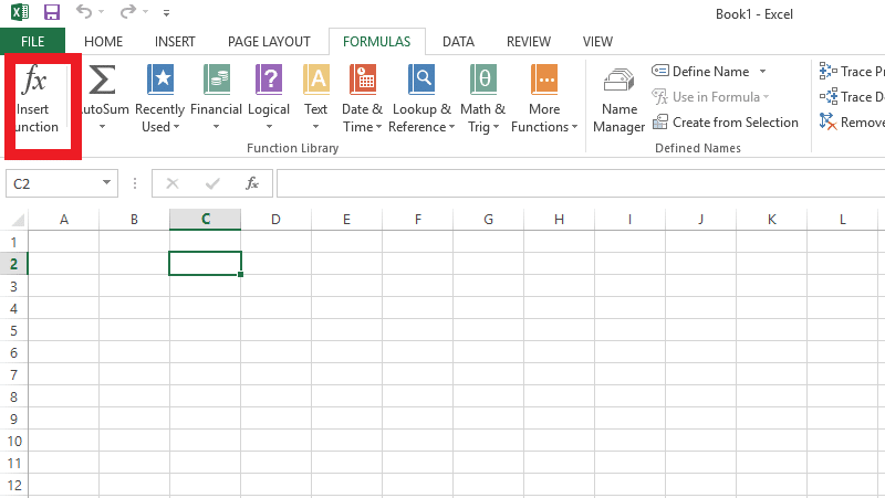 Excel insert function