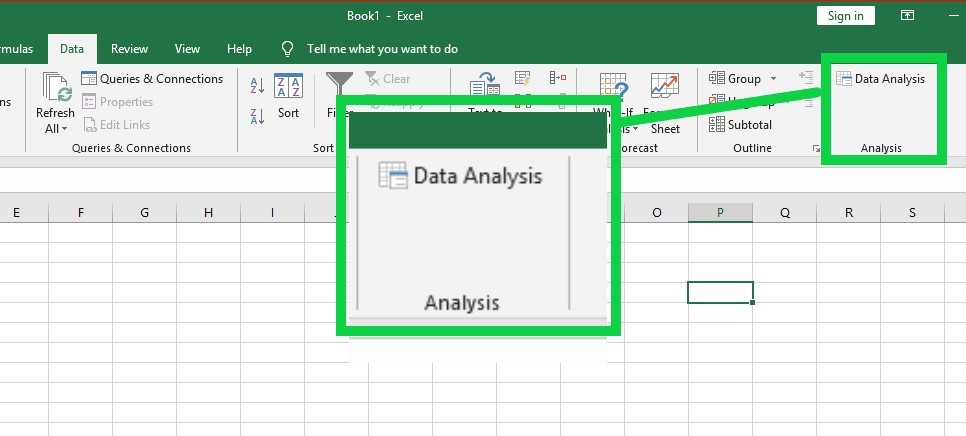 data analysis in excel