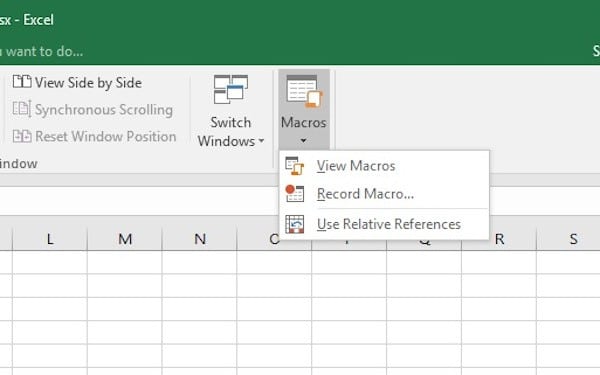 How to create a macro in excel 2016?