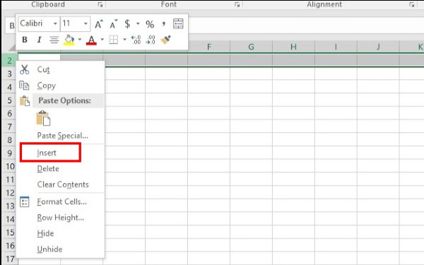 excel tip #10 - insert rows