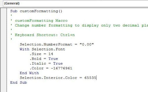 View code in excel macro and easily modify as you wish