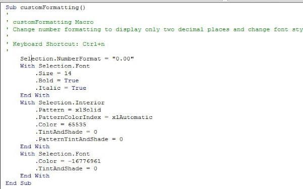 View code in excel macro and easily modify as you wish